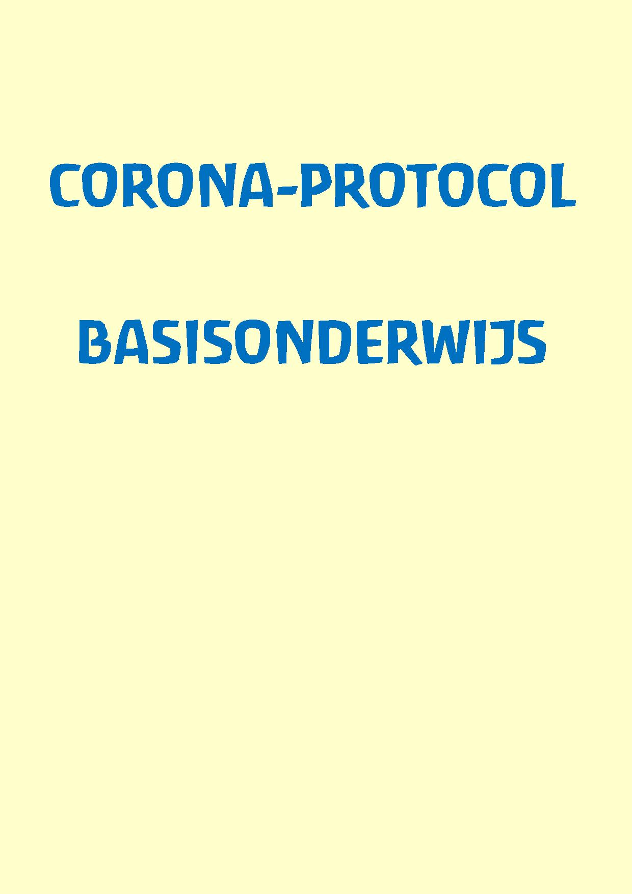 Corona-protocol basisonderwijs versie 10-01-2022